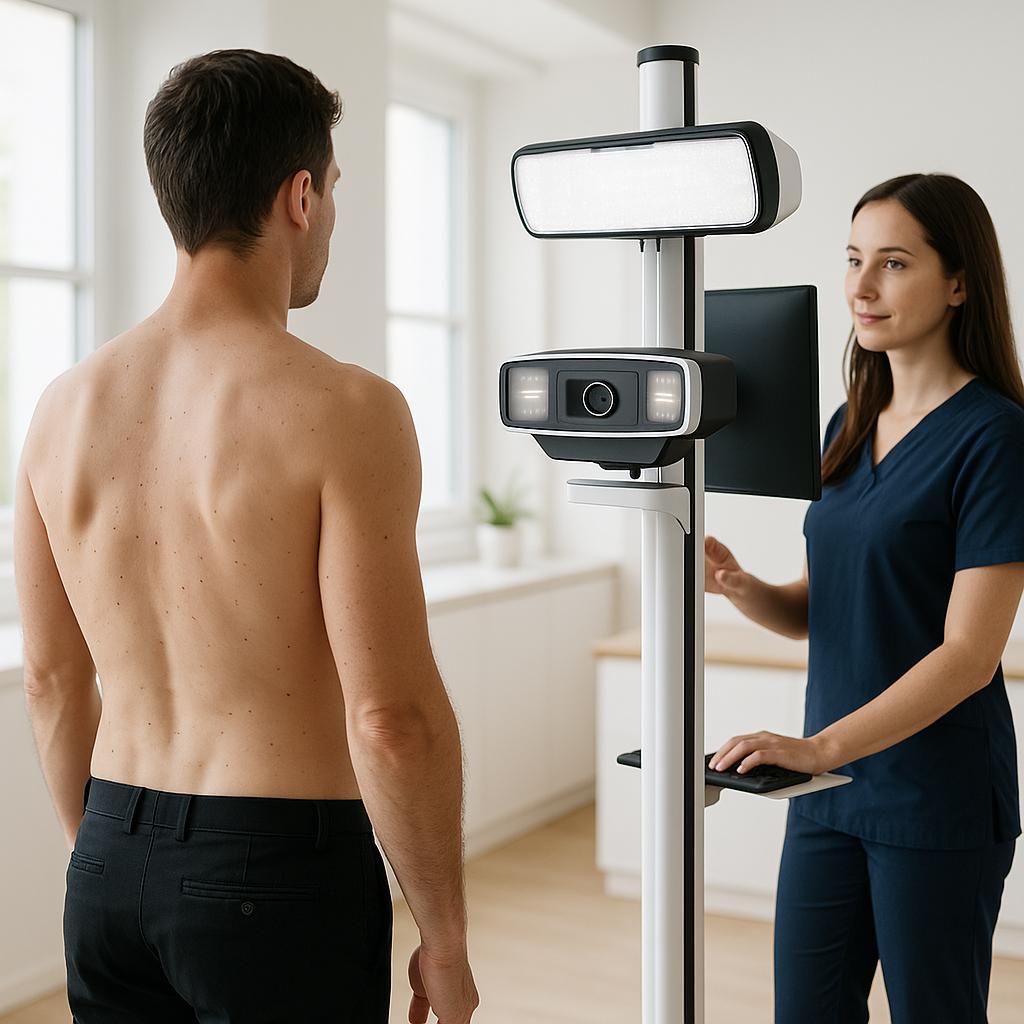 hautkrebsscreening mann Ärztin dermascan360 Ablauf